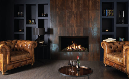 Gazco Reflex 105 Black Glass Balanced Natural Gas Fire