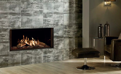 Gazco Reflex 105 Black Glass Balanced Natural Gas Fire