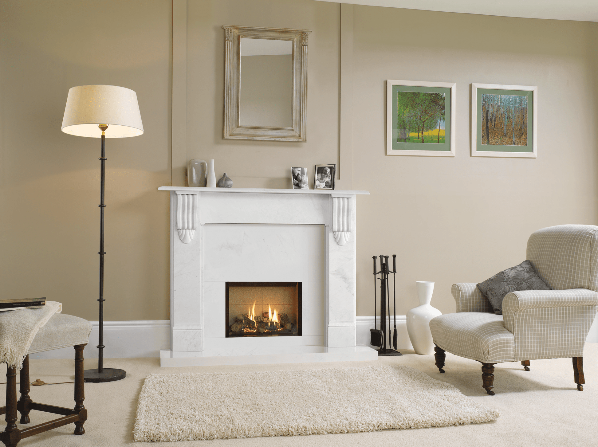Gazco Victorian Corbel Limestone Mantel