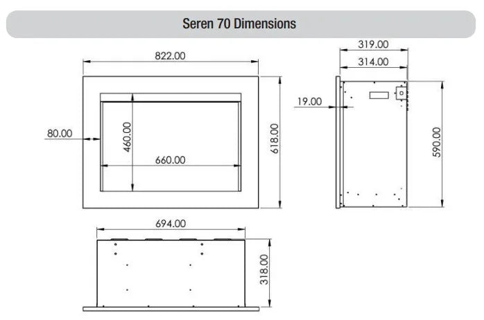 Dimensions of the ACR Seren