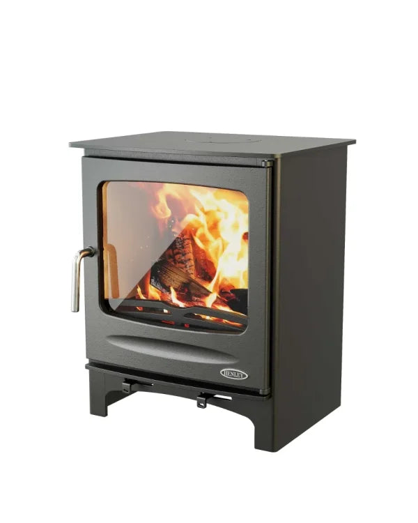 Henley Sherwood 7kW Multi Fuel Eco stove with cast iron door and black finish