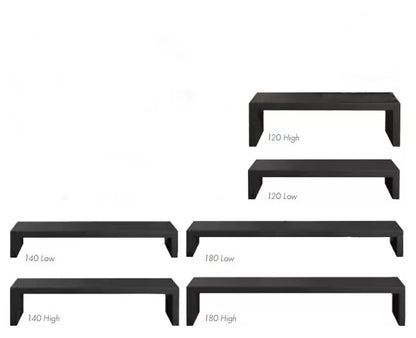 120 Low Steel Bench (500mm Deep) for the Freestanding Stovax Elise