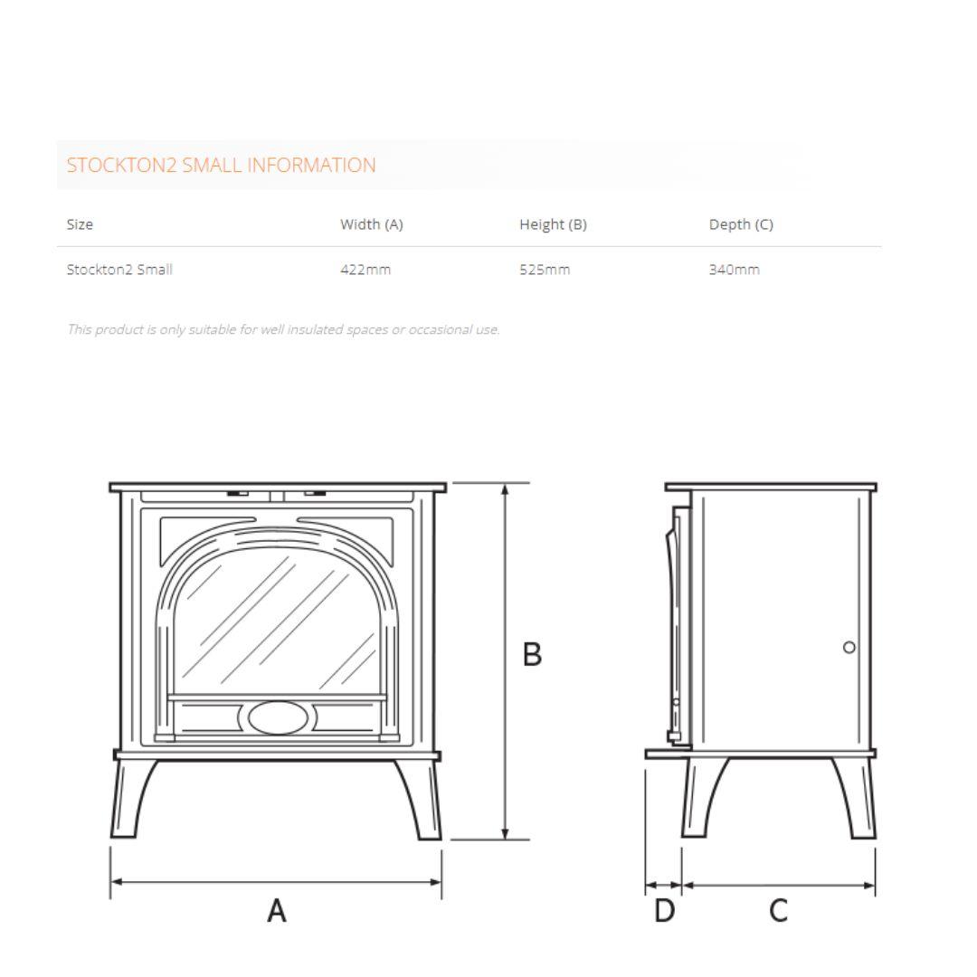 Gazco Small Stockton2 Electric Stove