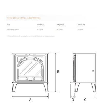 Gazco Small Stockton2 Electric Stove