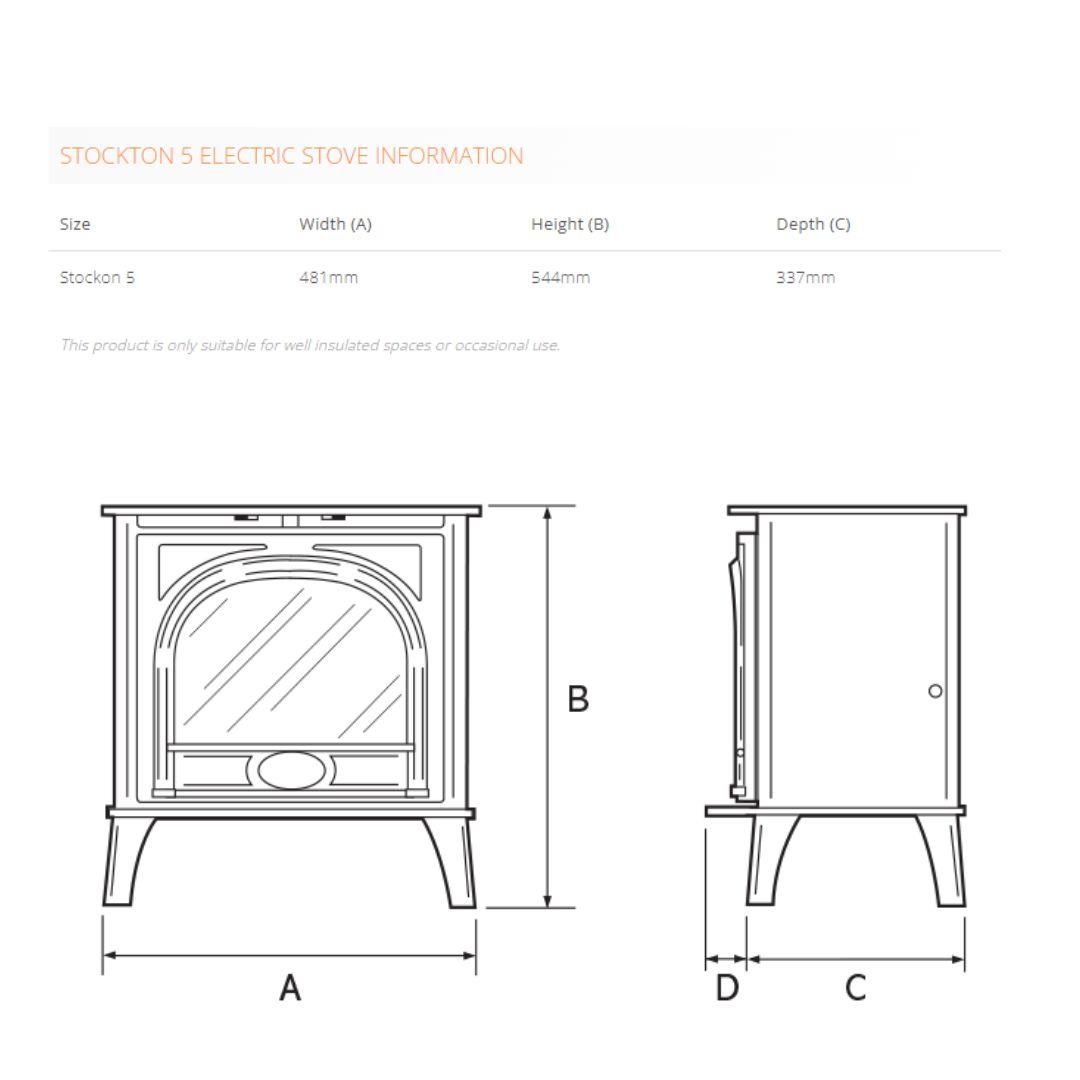 Gazco Stockton 5 Electric Stove