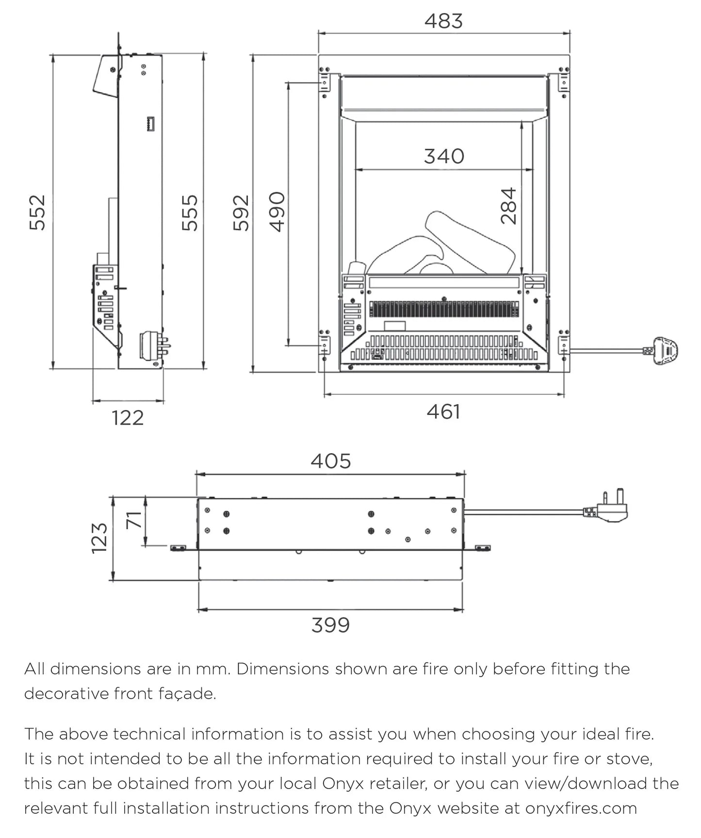 Gazco Onyx Mirage 40i Electric Fire