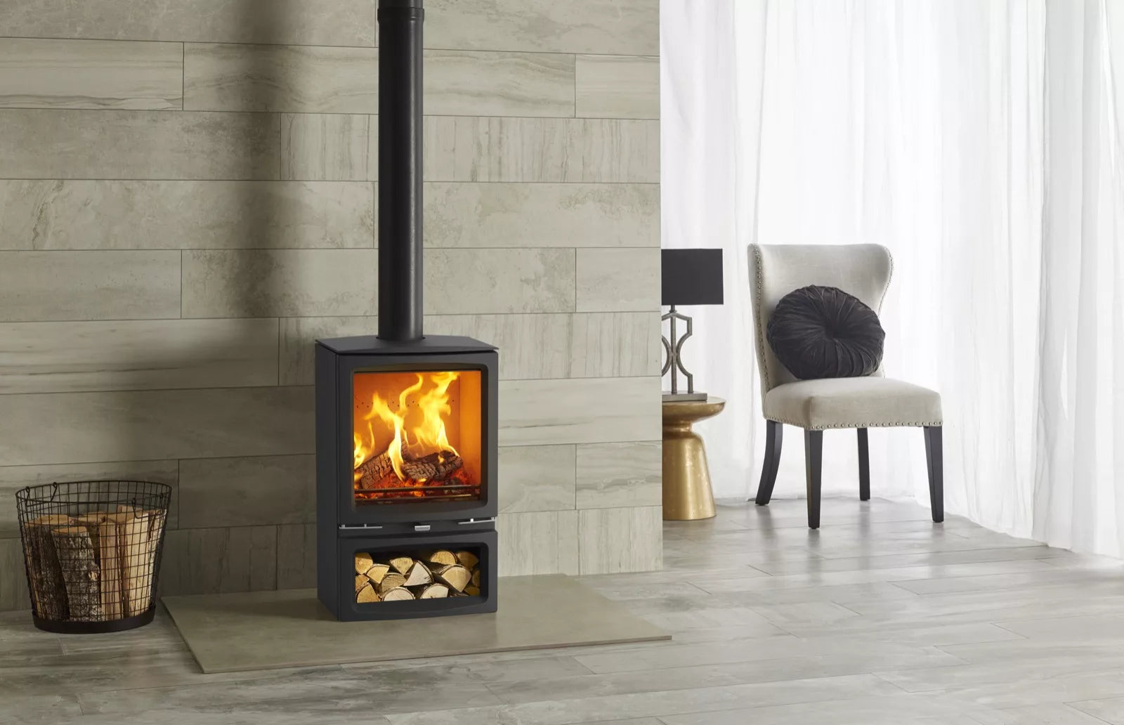 Stovax Vogue Medium Wood Burning Stove with Cast Iron Top Plate