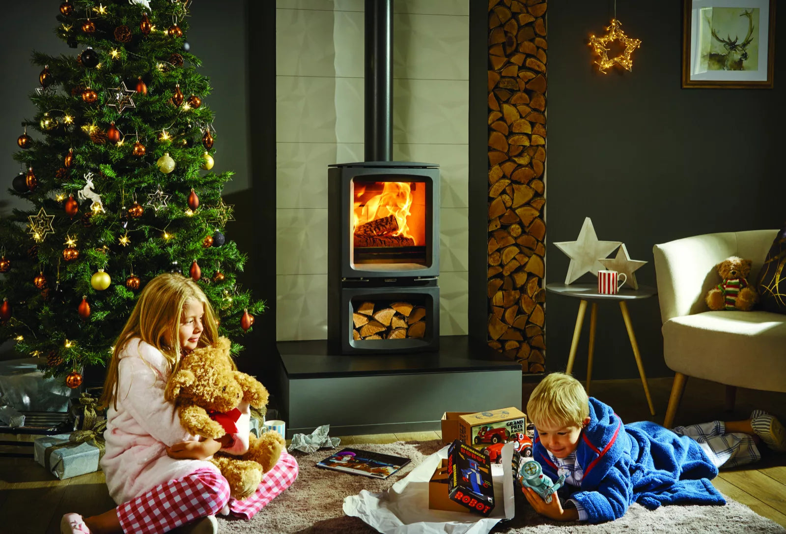 Stovax Vogue Midi Wood Burning Stove with Cast Iron Top Plate