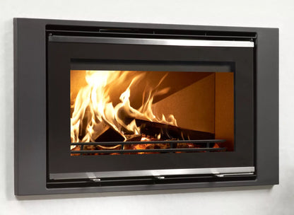 Westfire Uniq 32 Glass Fronted Inset Wood Burning Stove with Wide Frame