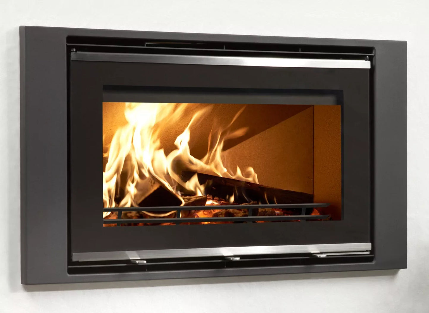 Westfire Uniq 32 Glass Fronted Inset Wood Burning Stove with Wide Frame