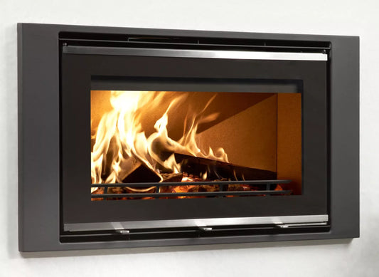 Westfire Uniq 32 Glass Fronted Inset Wood Burning Stove with Wide Frame