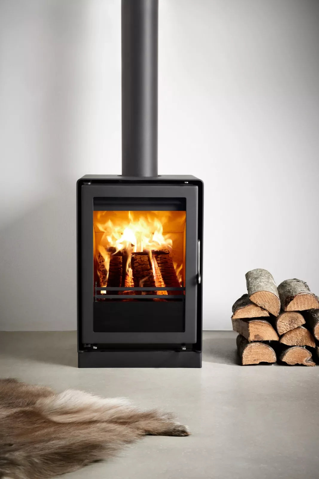 Westfire Uniq 35 SE Convection Wood Burning Stove with Block Base