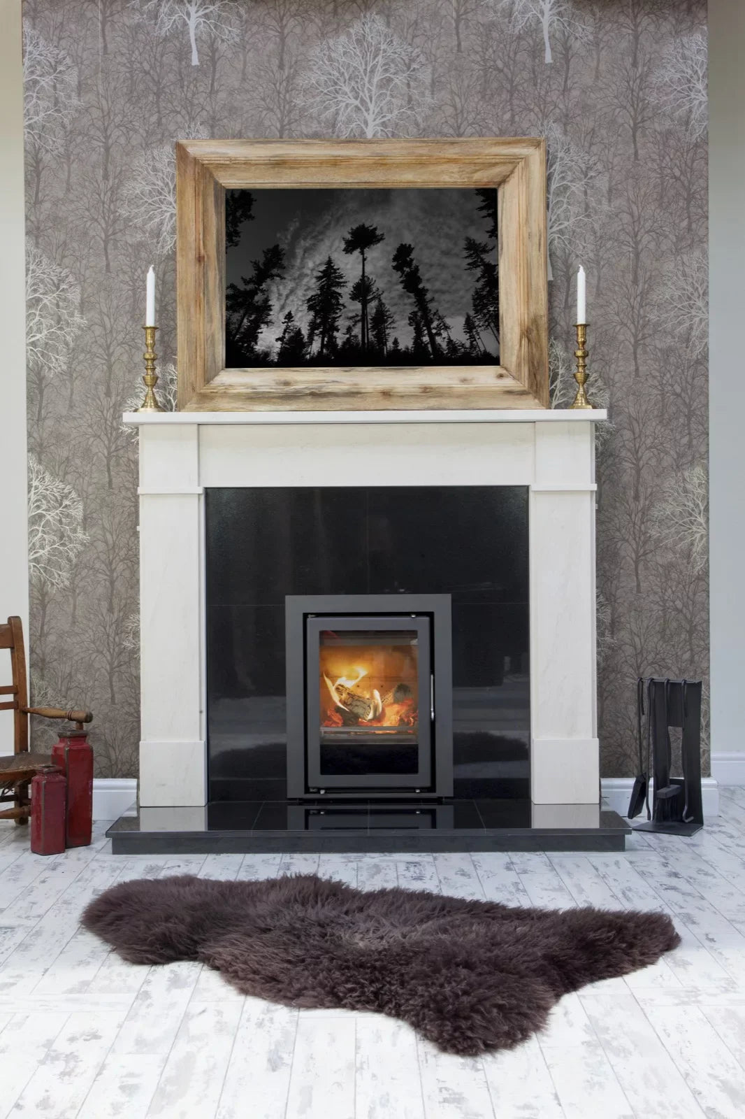 Westfire Uniq 35 SE Inset Multi Fuel Stove with 3 Sided Frame