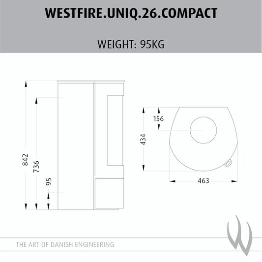 Westfire Uniq 26 Compact Dimensions