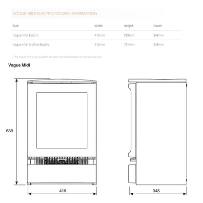 Gazco Vogue Midi Electric Stove