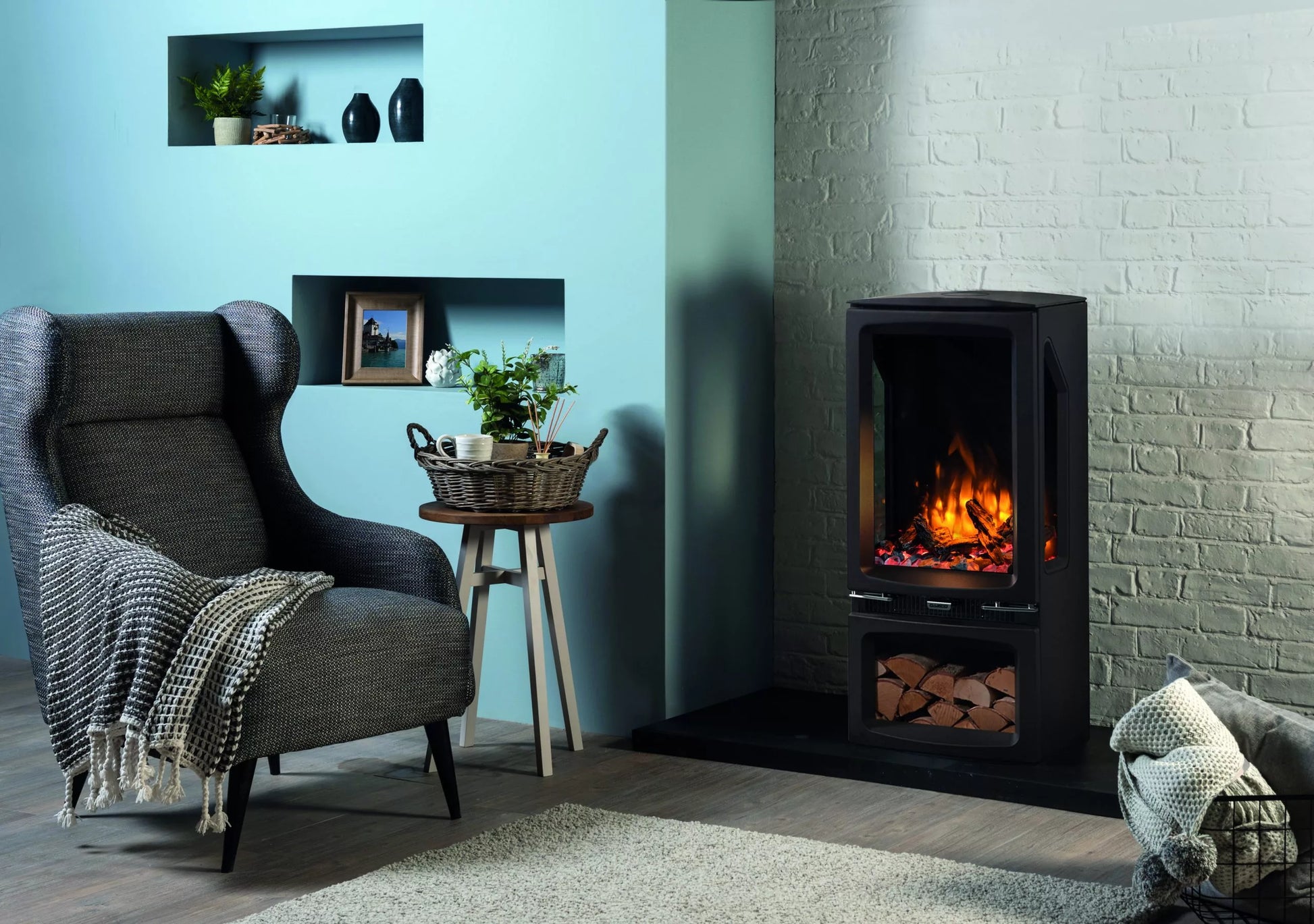 Gazco Vogue Midi T Midline 3 Sided Electric Stove