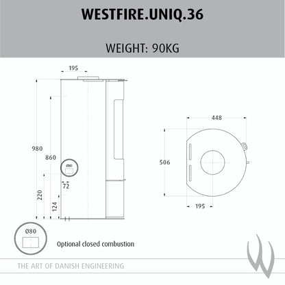 Westfire Uniq 36 Dimensions