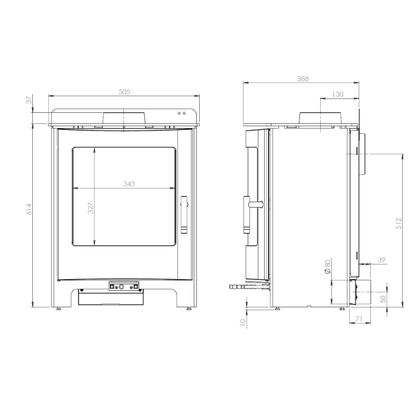 Mendip Churchill 5 Dual Control Multifuel Stove