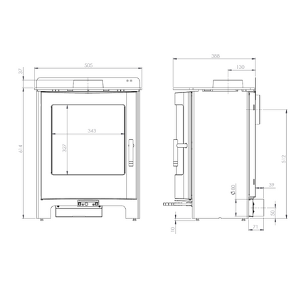 Mendip Churchill 5 Dual Control SE Multifuel Stove