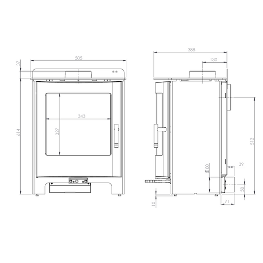 Mendip Churchill 5 Dual Control SE Multifuel Stove