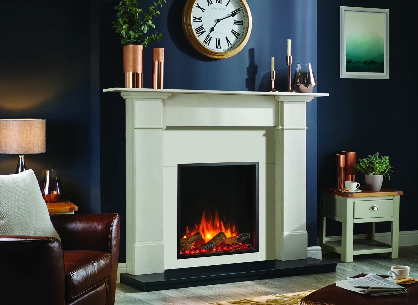 eReflex 55RW with log Fuel Effect Shown as inset installation_ER5504