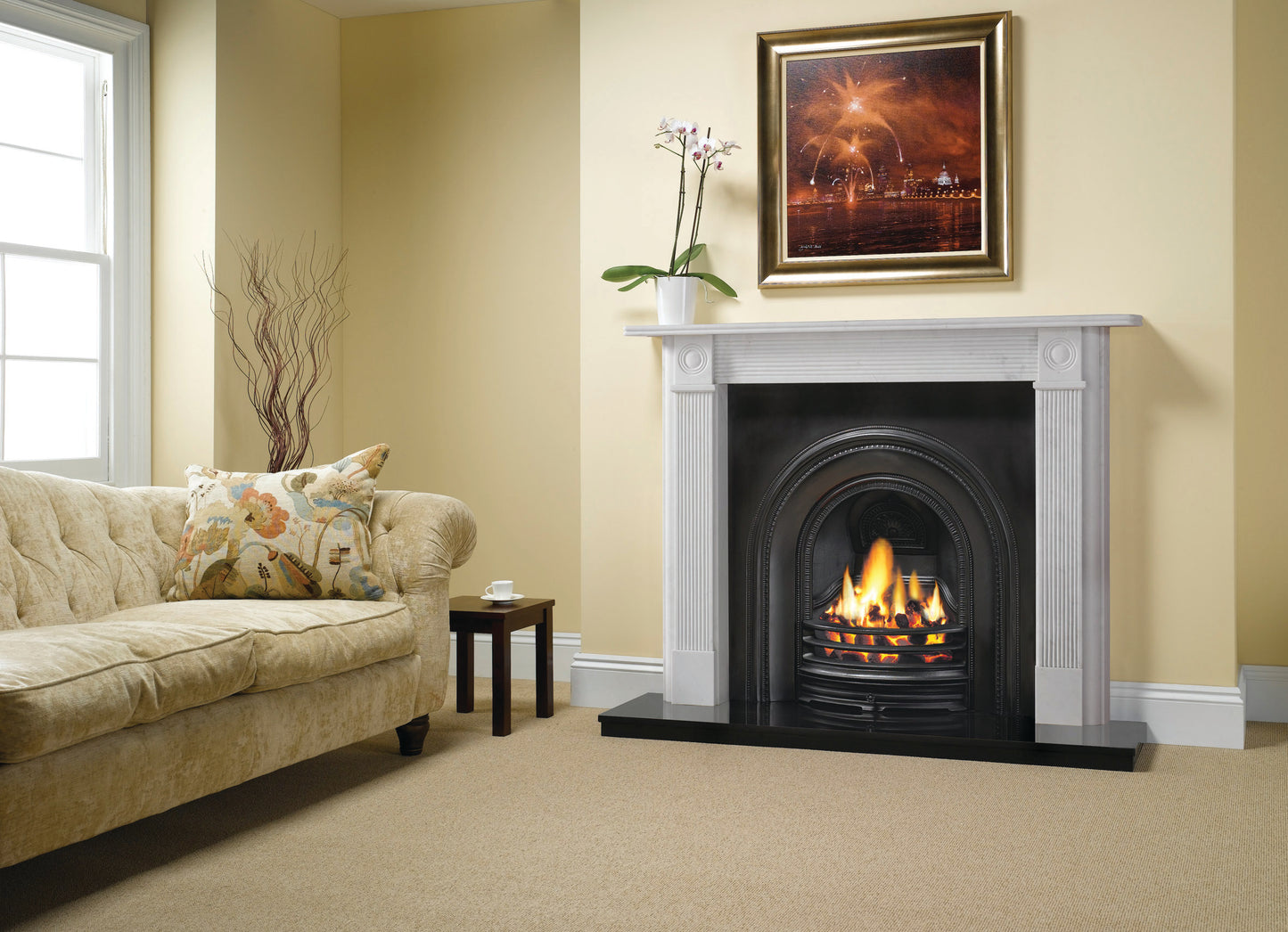 Gazco Georgian Roundel Marble Mantel