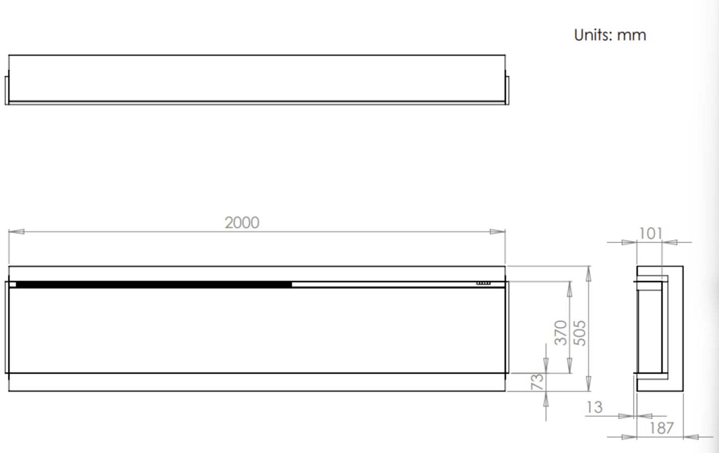 Charlton & Jenrick i2000e Slimline Electric Fire
