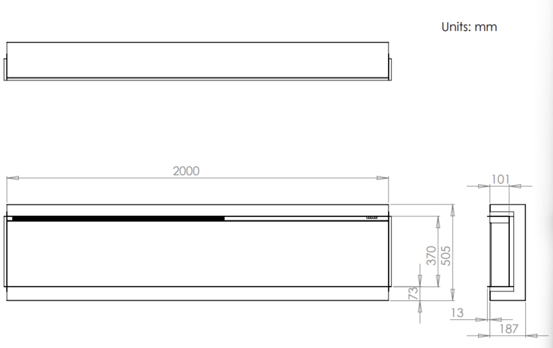 Charlton & Jenrick i2000e Slimline Electric Fire