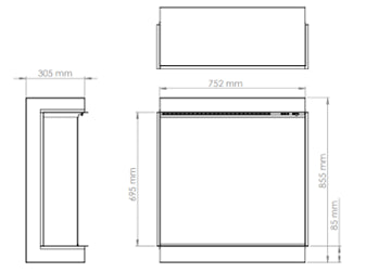 Charlton & Jenrick i750e Deep Electric Fire