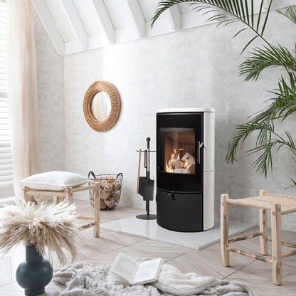 Arada Lagom White Ceramic (Series 2) Wood Burning Stove