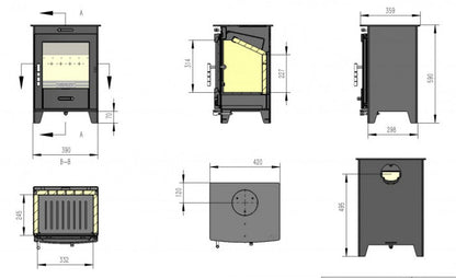 Henley Stoves Redwood Eco 5kW Multi Fuel (Eco)