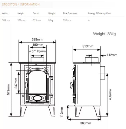 Stovax Stockton 4 Wood Burning Stove