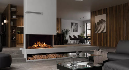 Gazco Reflex 105 Black Glass Multi-Sided Balanced Natural Gas