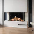 Gazco Reflex 105 Black Glass Multi-Sided Balanced Natural Gas